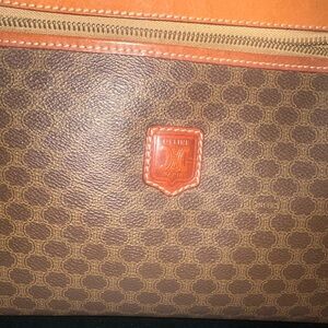 Celine Brown Leather Clutch Bag